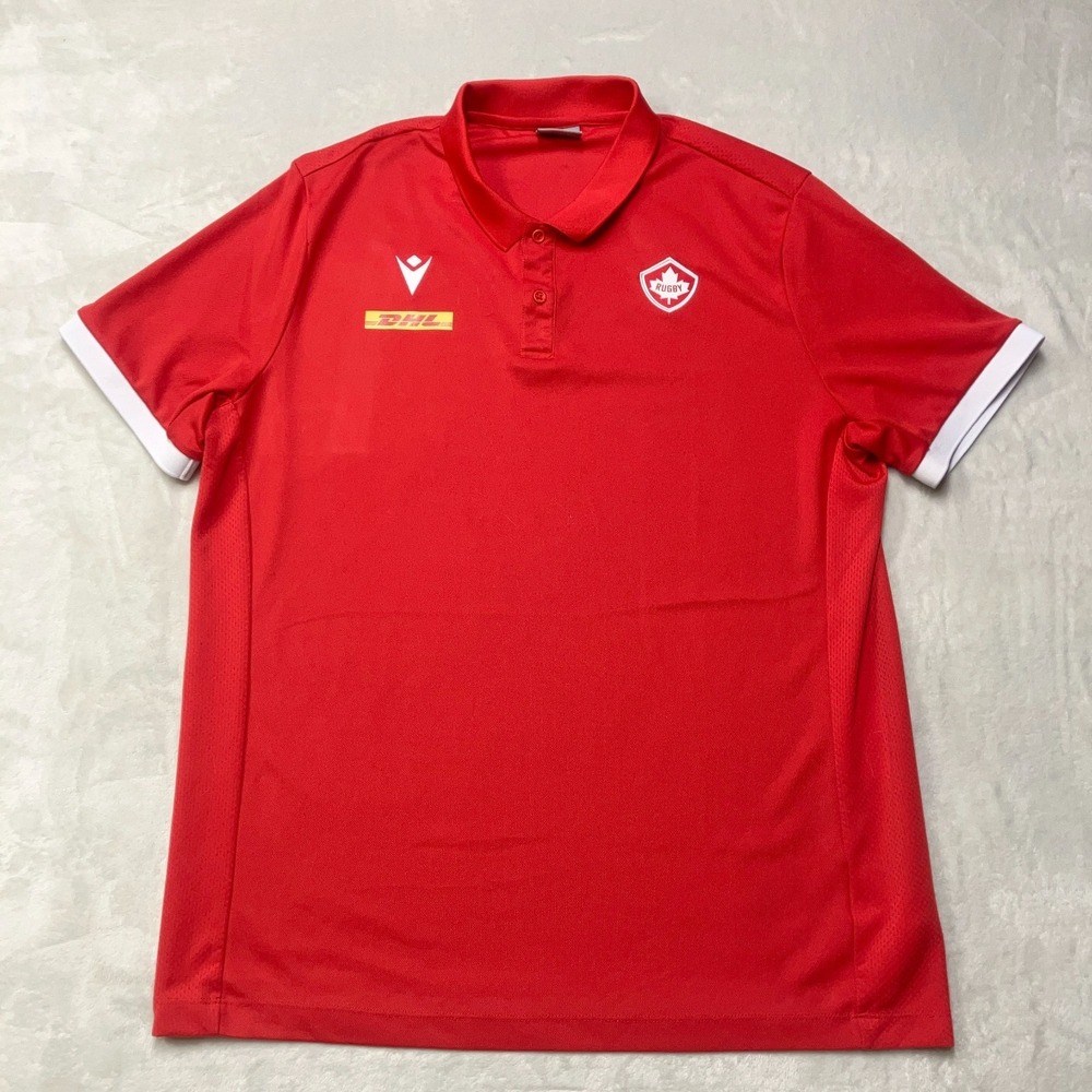 Canada Rugby x DHL Sponsor Macron‎ Polo Shirt Size 3XL